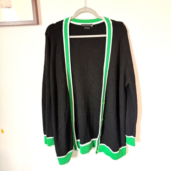 ALICE + OLIVIA BARRY OVERSIZED V-NECK CARDIGAN SIZE LARGE - Picture 6 of 10